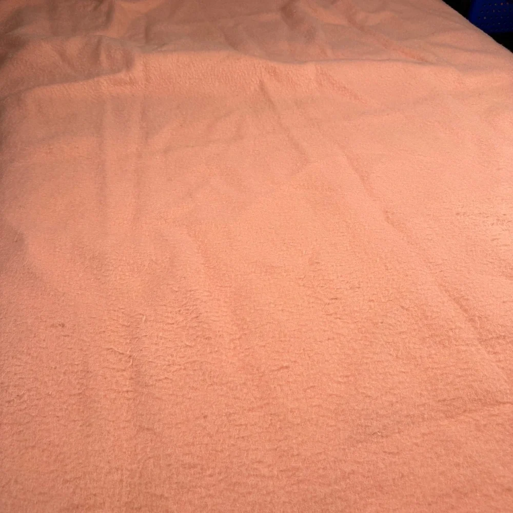 Vtg Van Wijk Deken 100% Virgin Wool Health Blanket Peach Pink Made in Holland